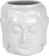 White Buddha Ceramic Planters in 4" Pot