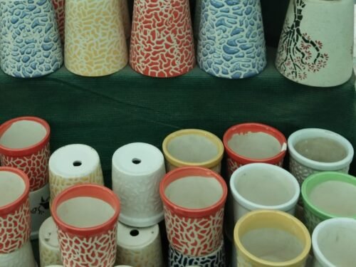 Ceramic planter in 6" (Multi colour)